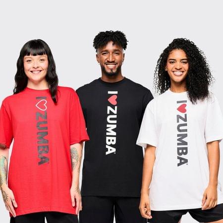 3-Pack “I ❤️ Zumba” Vertical Logo Tee Set (3pk)