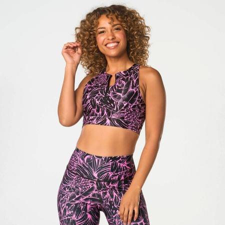 Zumba Tropics Zip Front Bra
