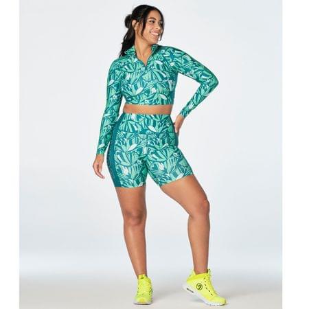 Zumba Butterfly Long Sleeve Crop Top