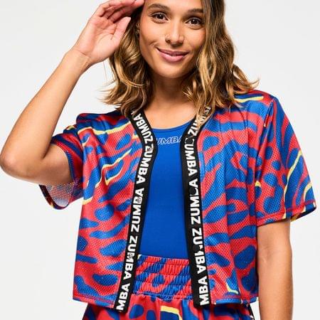 Victory Cropped Mesh Baseball Top