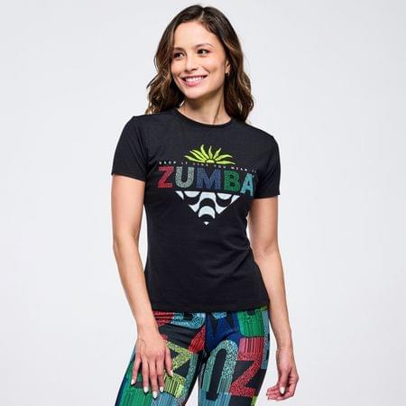 Latin Movement Fitted Short Sleeve Top