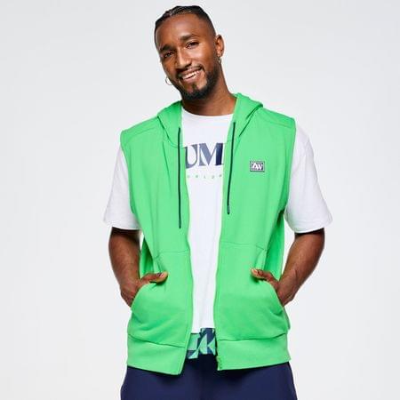 Zumba Out Loud Men's Sleeveless Zip Up Hoodie
