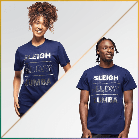 Zumba Holiday Crew Neck Tee - Indigo